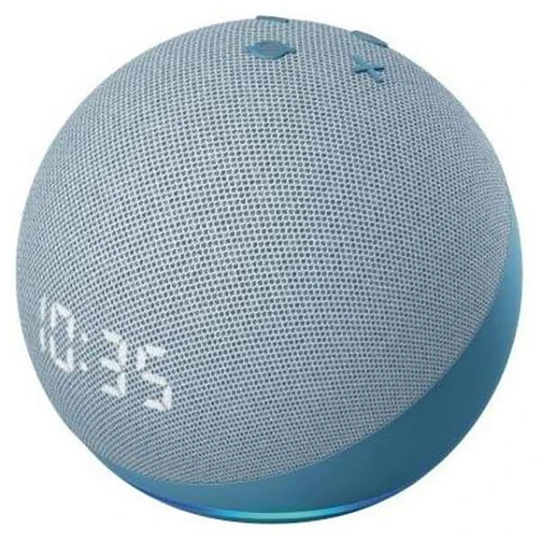 Echo Dot (4. Gen) mit Uhr in Blau | Smart Speaker mit Alexa | Bluetooth, WLAN | Netzwerk Audio, Multiroom, Zubehör 1 Echo Dot (4. Gen) mit Uhr in Blau | Smart Speaker mit Alexa | Bluetooth, WLAN | Netzwerk Audio, Multiroom, Zubehör
