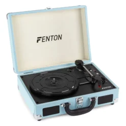 Fenton RP115 Bluetooth-Plattenspieler in Türkis – Vinyl-Player mit modernem Design