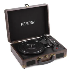 Fenton Plattenspieler RP115 Dunkelbraun - Moderner Bluetooth-Plattenspieler