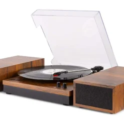 Fenton Plattenspieler Set RP165B Braun - Hochwertiger Plattenspieler mit integriertem Lautsprecher -KlangHaus Verkäufe 1114562 3 5