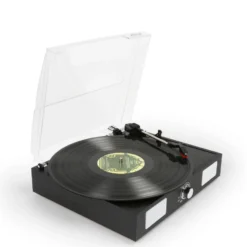 Fenton Plattenspieler RP108B Schwarz - Hochwertiger Plattenspieler mit modernem Design