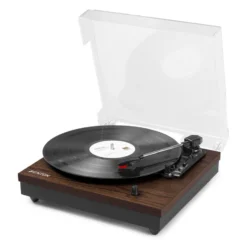 Fenton Plattenspieler Mit Bluetooth RP112D Braun - Hochwertiger Vinyl-Player mit Bluetooth-Konnektivität