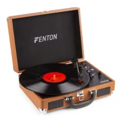 Fenton Plattenspieler RP115F Hellbraun - Moderner Vinyl-Player mit Premium-Sound