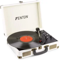 Fenton Plattenspieler mit Bluetooth RP115G Cremé - Hochwertiger Vinyl-Player für beste Klangqualität