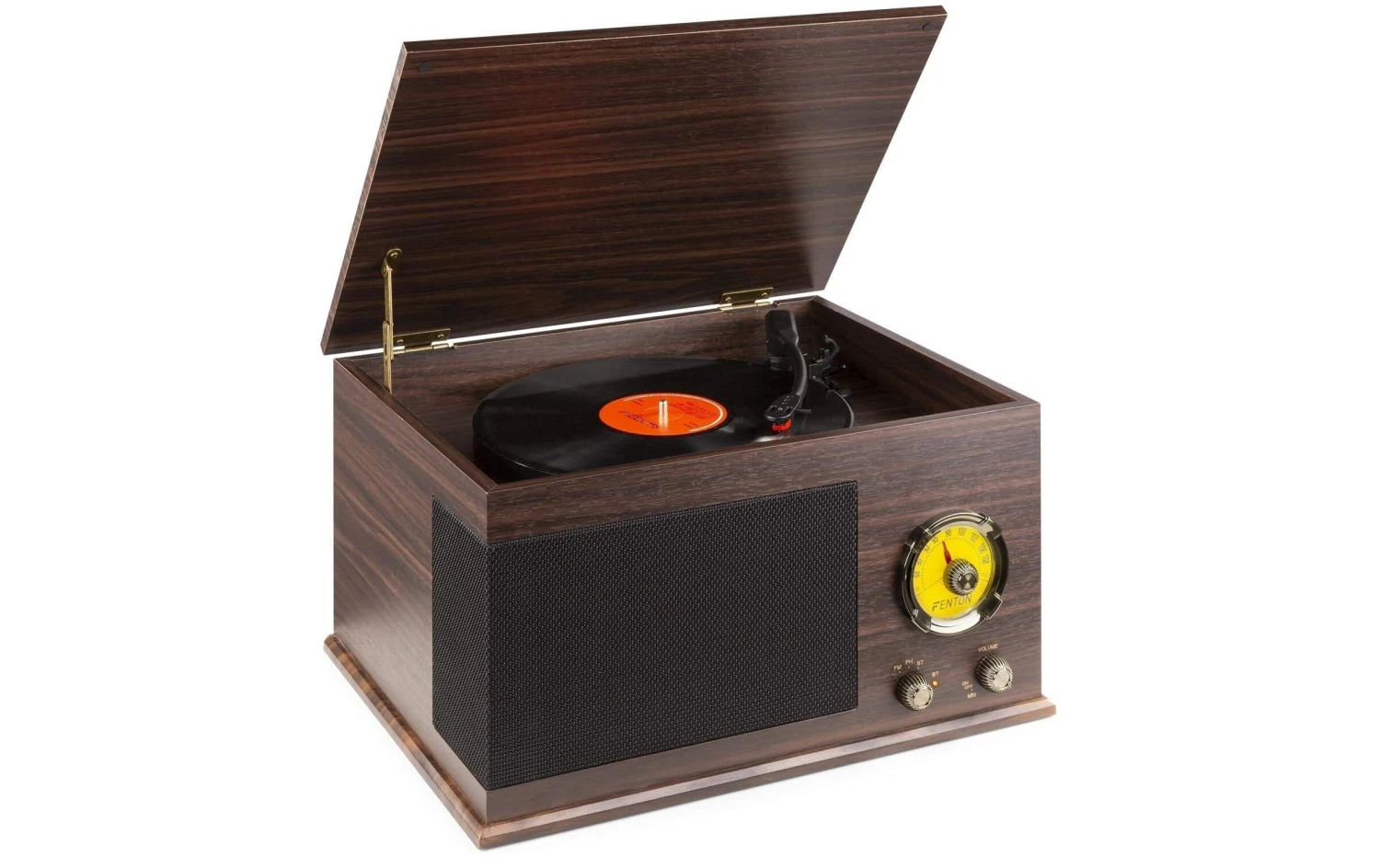 Fenton Plattenspieler Mit Bluetooth RP173 Dunkelbraun - Hochwertiger Vinyl-Player mit moderner Technologie 1 Fenton Plattenspieler Mit Bluetooth RP173 Dunkelbraun - Hochwertiger Vinyl-Player mit moderner Technologie