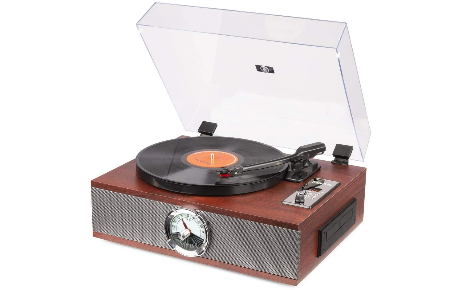 Fenton Plattenspieler Mit Bluetooth RP180 Dunkelbraun - Hochwertiger Vinyl-Player mit moderner Technologie 2 Fenton Plattenspieler Mit Bluetooth RP180 Dunkelbraun - Hochwertiger Vinyl-Player mit moderner Technologie – Bild 2