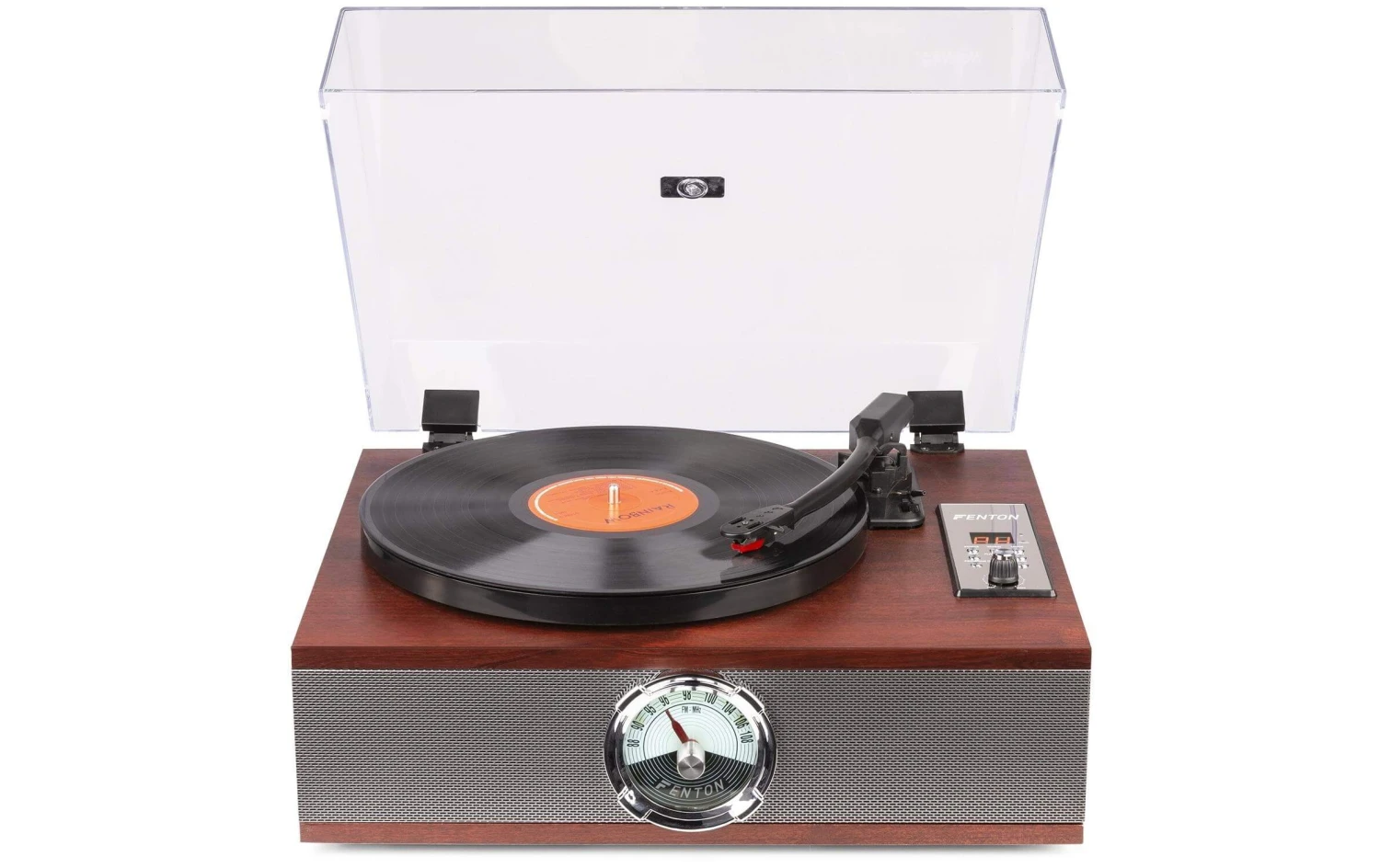 Fenton Plattenspieler Mit Bluetooth RP180 Dunkelbraun - Hochwertiger Vinyl-Player mit moderner Technologie 3 Fenton Plattenspieler Mit Bluetooth RP180 Dunkelbraun - Hochwertiger Vinyl-Player mit moderner Technologie – Bild 3