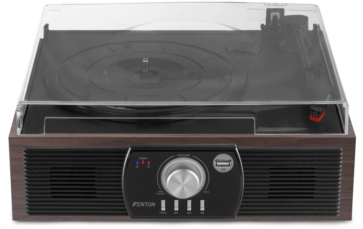 Fenton RP175DW Plattenspieler Mit Bluetooth - Dunkelbraun | Hochwertiger Vinyl-Player 3 Fenton RP175DW Plattenspieler Mit Bluetooth - Dunkelbraun | Hochwertiger Vinyl-Player – Bild 3