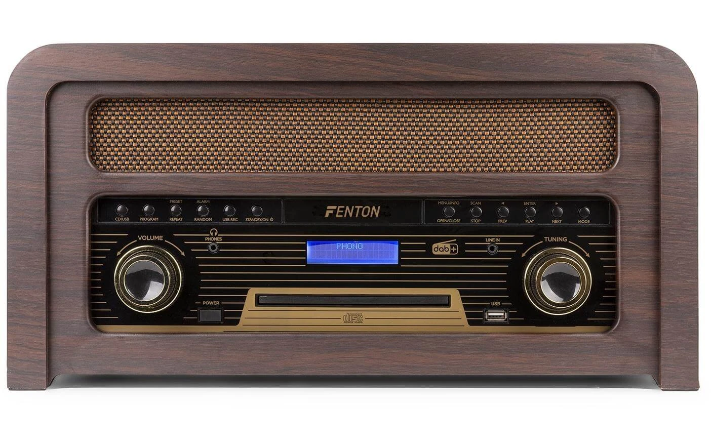 Fenton Plattenspieler Nashville Vintage Dunkelbraun - Retro-Plattenspieler mit klassischem Design 2 Fenton Plattenspieler Nashville Vintage Dunkelbraun - Retro-Plattenspieler mit klassischem Design – Bild 2