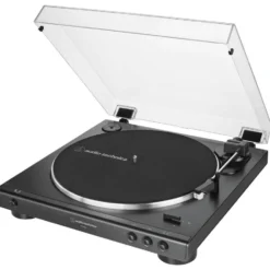 Audio-Technica AT-LP60XBK Plattenspieler (Schwarz) - Vollautomatischer Vinyl Player mit USB- und Phono-Ausgang