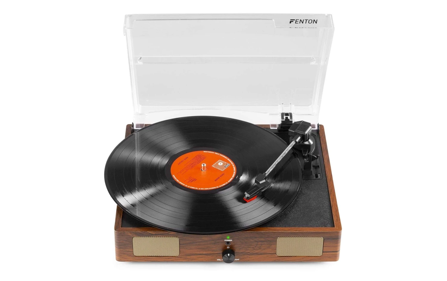 Fenton Plattenspieler RP106W Braun - Hochwertiger Plattenspieler für Vintage-Sound 2 Fenton Plattenspieler RP106W Braun - Hochwertiger Plattenspieler für Vintage-Sound – Bild 2