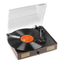 Fenton Plattenspieler RP106DW Dunkelbraun - Hochwertiger Plattenspieler für Vinyl-Liebhaber -KlangHaus Verkäufe 1339294 3 3
