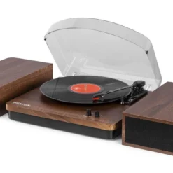 Fenton Plattenspieler RP168DW Braun - Hochwertiger Plattenspieler für Vinyl-Liebhaber