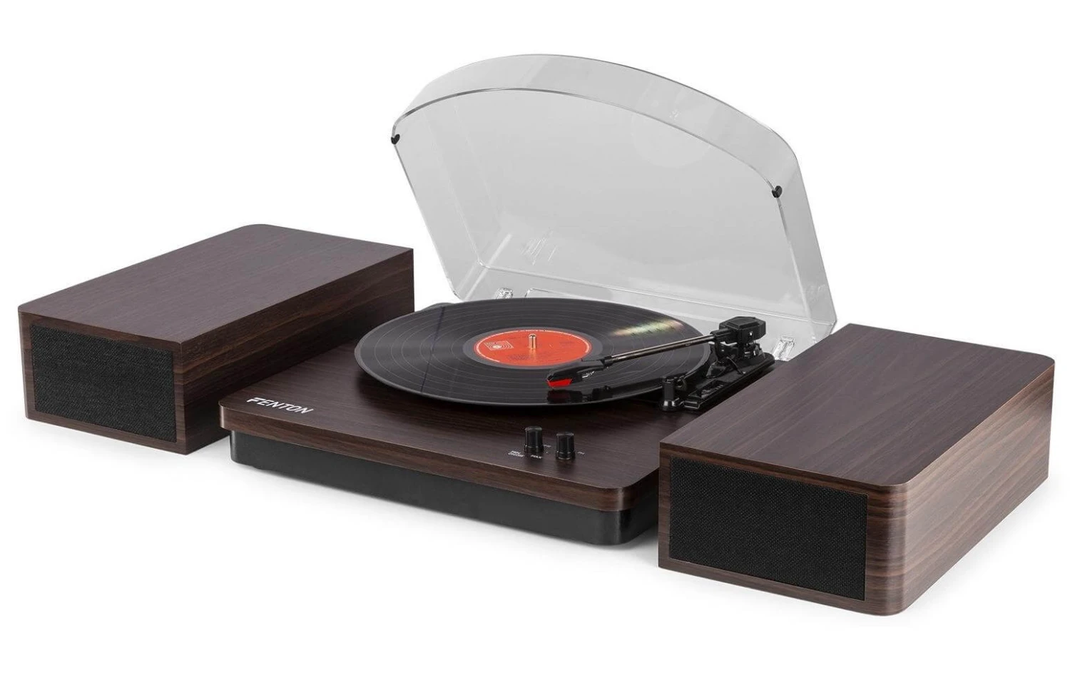 Fenton Plattenspieler RP168DW Dunkelbraun - Hochwertiger Plattenspieler für echten Klanggenuss 1 Fenton Plattenspieler RP168DW Dunkelbraun - Hochwertiger Plattenspieler für echten Klanggenuss
