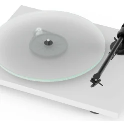 Pro-Ject Plattenspieler T1 Weiss Glanz - Hochwertiger Plattenspieler für Audiophile
