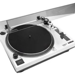 Lenco Plattenspieler L-3808 Weiss - Hochwertiger Plattenspieler mit Vintage-Design