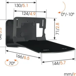 Vogel's Wallmount Sound 3205, Schwarz - Premium Multiroom Zubehör für optimalen Klang -KlangHaus Verkäufe 623025 3 4