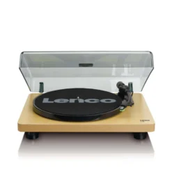 Lenco Plattenspieler L-30 Holz - Klassischer Plattenspieler mit USB-Anschluss und Bluetooth