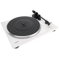 Lenco L-87WH Manueller Plattenspieler - 33/45 RPM Vinyl-Player mit Stahlplattenteller -KlangHaus Verkäufe 954042 3 d